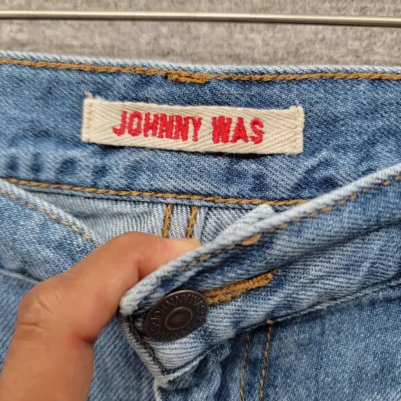 JOHNNY WAS KALI RELAXED DISTRESSED JEAN, SIZE 32 - Picture 4 of 11